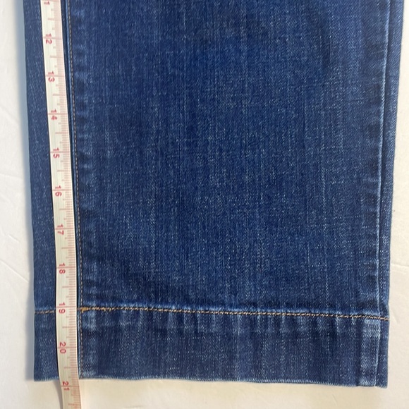 Talbots Flawless High-Waist Wide Crop Denim Jeans Size 10 Petite Pockets Buttons - Picture 12 of 13